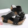 Fashion Women Sandals Platform Clip Toe Slippers Flip Flops Summer Wedges Fashion High Heels Shoes for Women New Roman Outdoor Sandals