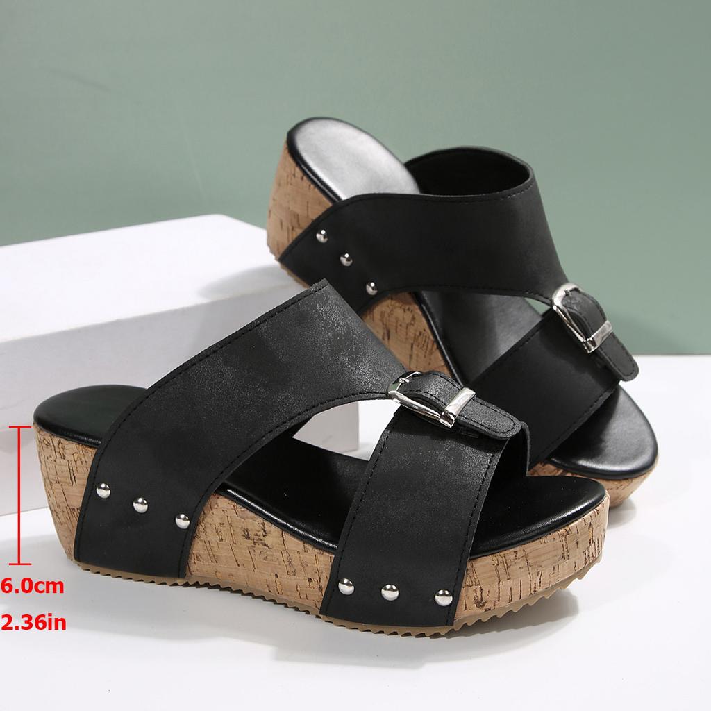 Fashion Women Sandals Platform Clip Toe Slippers Flip Flops Summer Wedges Fashion High Heels Shoes for Women New Roman Outdoor Sandals