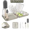 6 in 1 Set Bottle Cleaner Kit Compact Design Baby Bottle Brush Set Bottle Drying Rack  Baby Travel