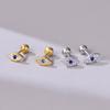 Micro-Paved Teufelsauge Diamant-Steckohrringe für Damen, Luxuriöses Gefühl, Hypoallergen, Schraubverschluss.