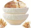 1 Set, Gärkörbchen-Set, ovaler, aus Rattan geflochtener Brotteigkorb mit Einsatz, ideal zum professionellen und privaten Backen von Sauerteigbrot,