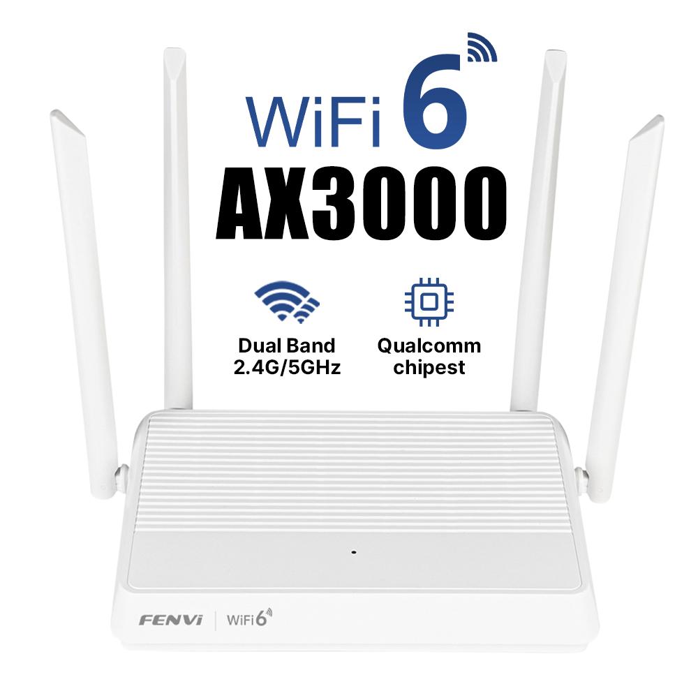 WiFi 6 AX3000 Dual - Band Gigabit Wi - Fi 6 Router (FV - AX3000WR) - European - Standard, 4*Gigabit Ports, 5G, Mesh, for Home Use