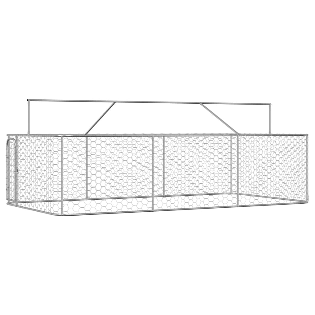 Vidaxl Gabbia per Cani con Tetto, 400 X 200 X 150 Cm