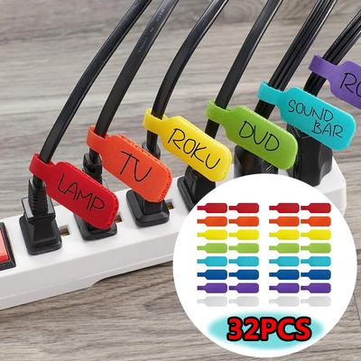 10 STUKS Kabel Labels Tags Kleurrijk Waterdicht Koord Labels Tags Voor Draad Labels Zelfklevend Scheurbestendig Kabelmanagement