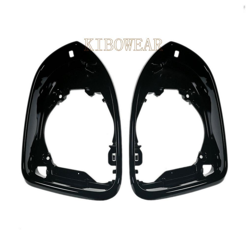 Lesklá černá lesklá krytka bočního zrcátka Obložení rámu pro VW Passat B8 Držák Arteon B7 CC Výměna skla Jetta