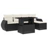 VidaXL Garden Lounge Set 6 Pcs with Cushions Black Braided Resin 3268496