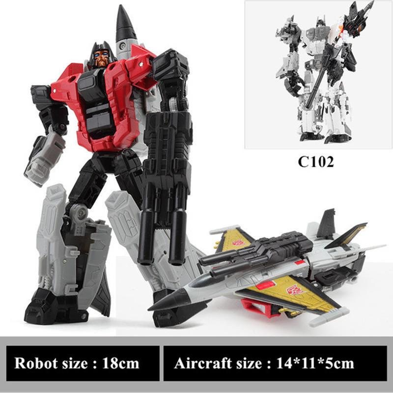 Haizhixing 5 in 1 Neues Transformationsroboter-Spielzeug G1 Anime Coole Actionfigur Flugzeugmodell Kinder Jungen Geschenk Auf Lager C103