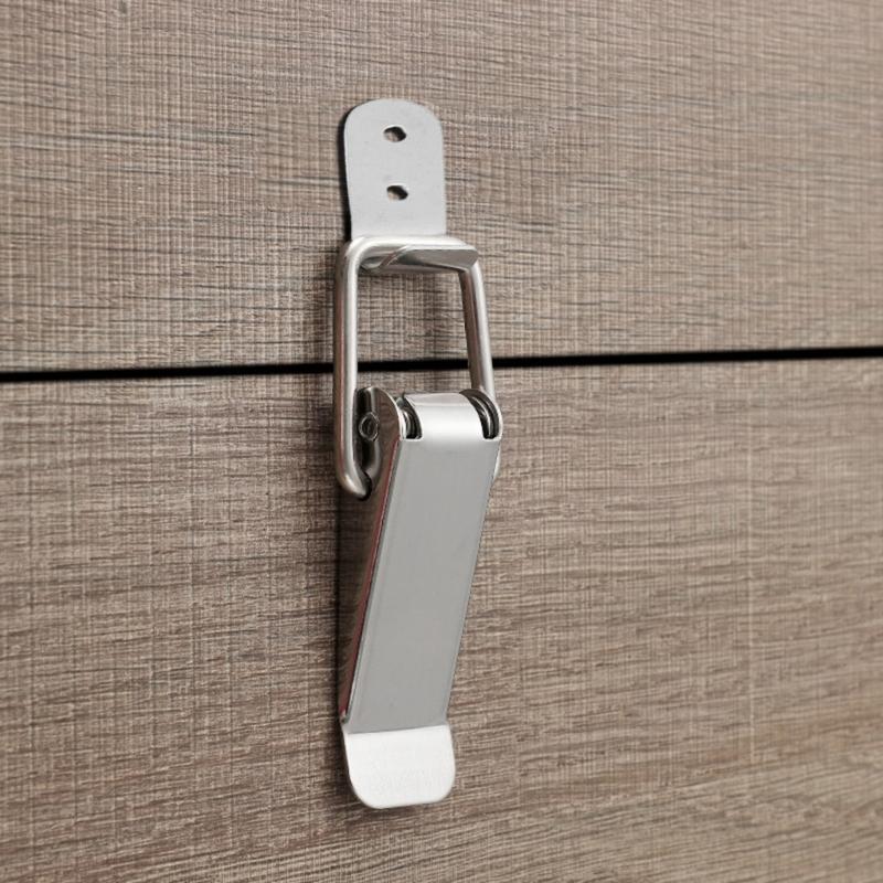 4pcs Heavy Duty Steel Clamp Lock Set Secure Box Fastener with High Tension Spring Spring Buckles Set Simple Installlation