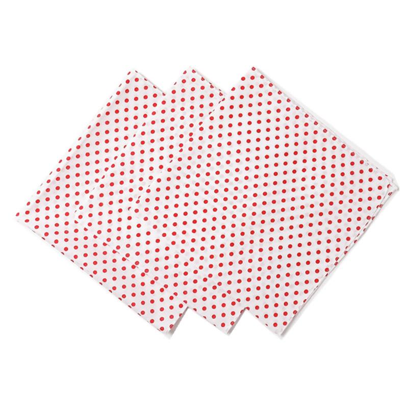 

3 шт. 50x50 см 100% хлопок ретро горошек напечатанная повязка на голову для мужчин и женщин квадратные банданы сувениры для чаепития