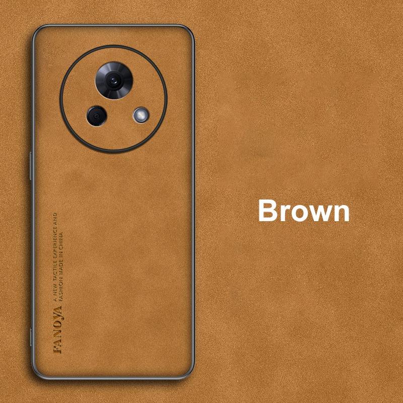 

Для Meizu Lucky 08 5G Чехол Роскошный Чехол для телефона из ПУ кожи Для Meizu Lucky 08 Задняя крышка Матовый силиконовый Противоударный Полная защита For Meizu Lucky 08 коричневый