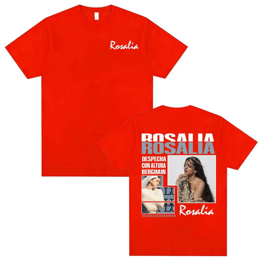 

Singer Rosalia West 100%cotton men s shirt Y2k LUX New Album Graphics hiphop short sleeve oversized Women s Short Sleeved Tshirt 4XL