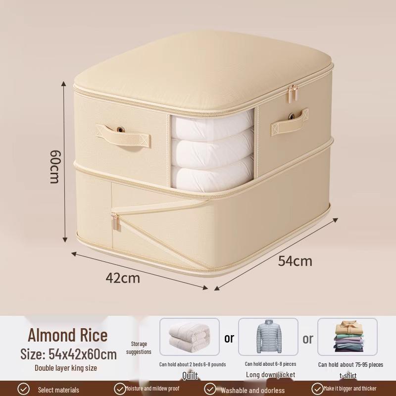 Large Capacity Dustproof Satin Quilt and Jacket Storage Bag