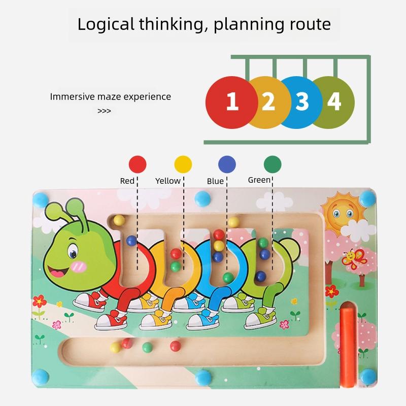 Children's magnetic number maze, educational toys, animal colour recognition matching, holiday gifts, Montessori education