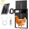 Automatic Chicken Coop Door Solar Powered with LCD Display, Automatic Chicken Door with Timer & Light Sensor - Remote Control