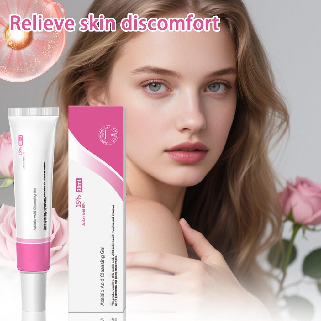 15% Azelainsäure Akne Gel, Aknecreme, Aknegel zum Aufhellen von Aknenarben und zum Ausgleichen des Hauttons, 30ml