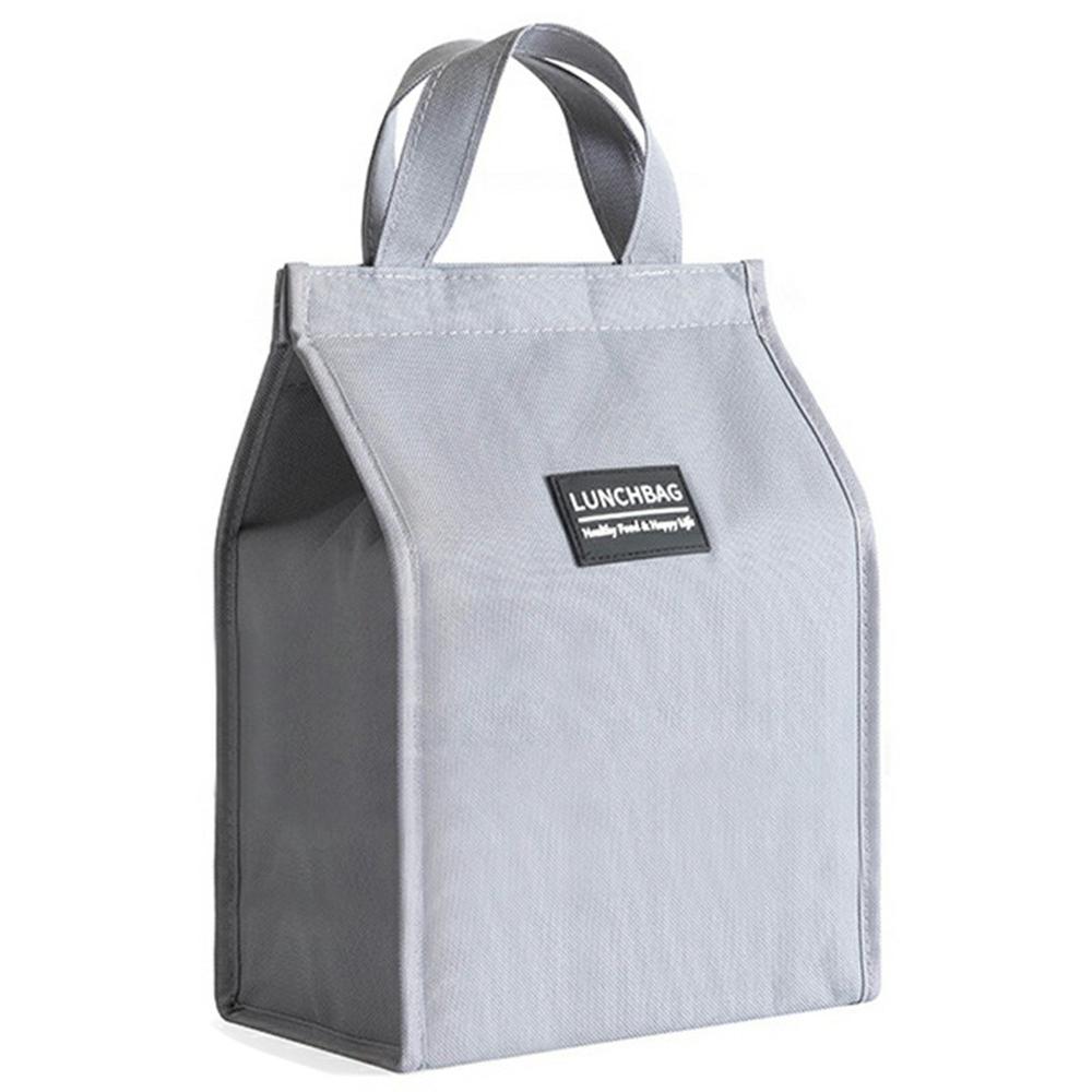 

24x27x14cm Insulated Lunch Bag Work School Aluminum Foil Aluminum Cloth Bento Carrier Tote Bag B