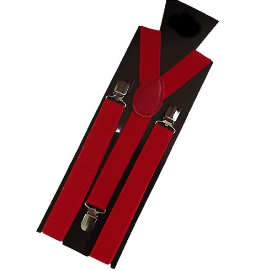 Мужские и женские модные эластичные подтяжки на клипсе, регулируемые подтяжки Y-образной формы красный