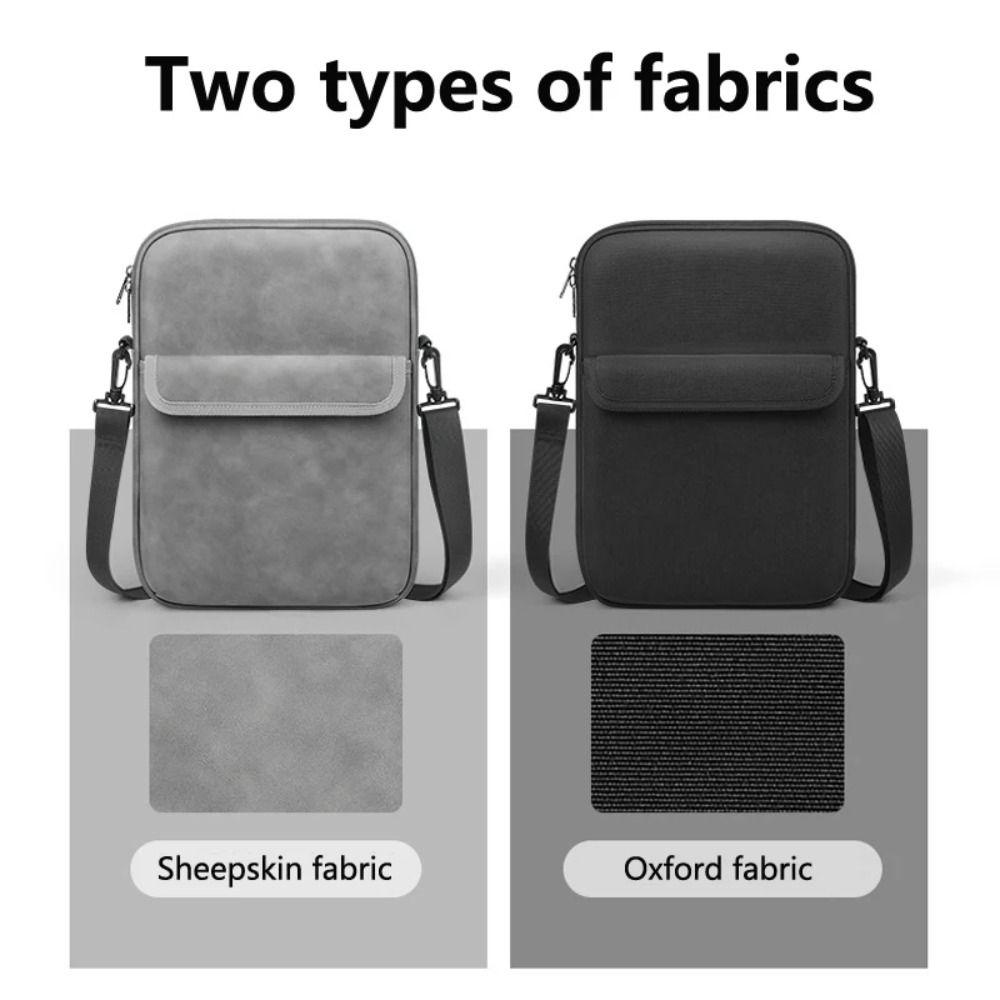 Universal 11-13inch Tablet Case Adjustable Nappa Leather Laptop Sleeve Case with Shoulder Strap Waterproof Laptop Shoulder Bag