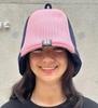 Pink & Navy Bicolor Hard Double Layer Next Generation 3-Layer Polyester Mesh Material Large Size Sauna Hat Reversible Original Product Unisex Roomy