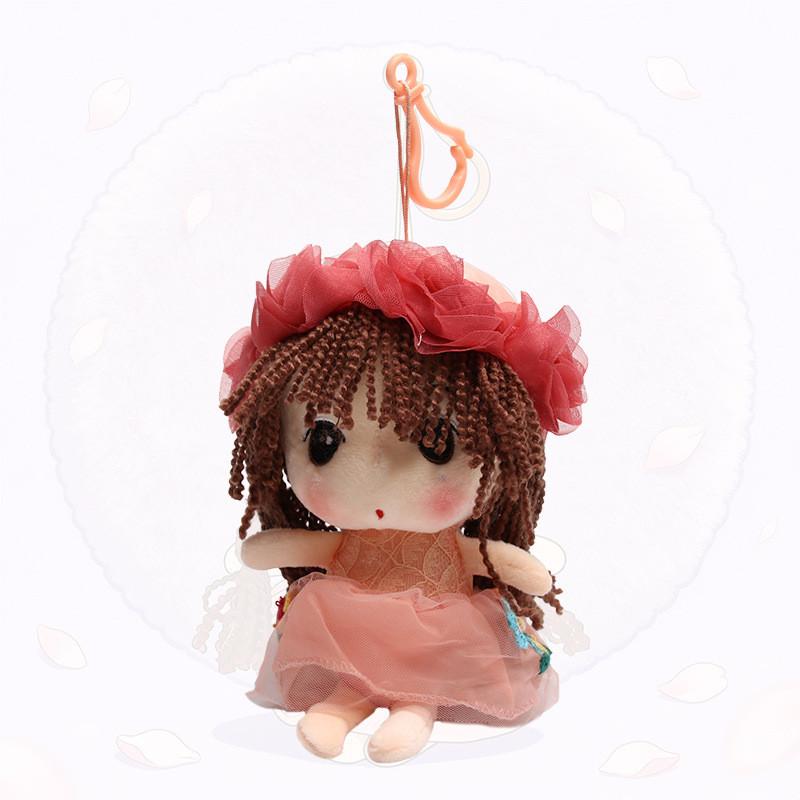 

Flower Fairy Plush Toy With Dress And Hat Decorations For Kids Bag Accessories Pink Fairy