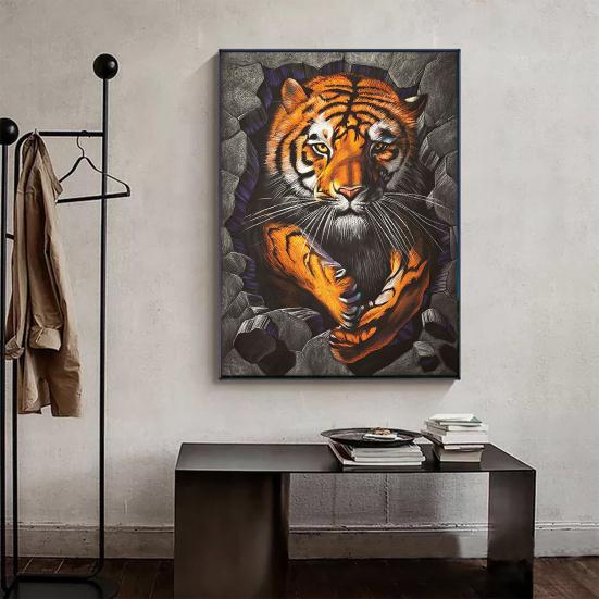 1 Set DIY Diamond Painting Kit Exquisite Animal Floral Pattern Rhinestone Picture for Home Decoration