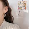 Korean Women's Earrings 2022 New Fashion Net Red Temperament Double Love Crystal Earrings Manufacturers Wholesale Sales Gothic