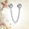 Sparkling Safety Chain Collection Charm Bead Charms Triple Clear Stone Safety Chain Safety Chain Clip Compatible With Authentic Bracelets Do It Yourse