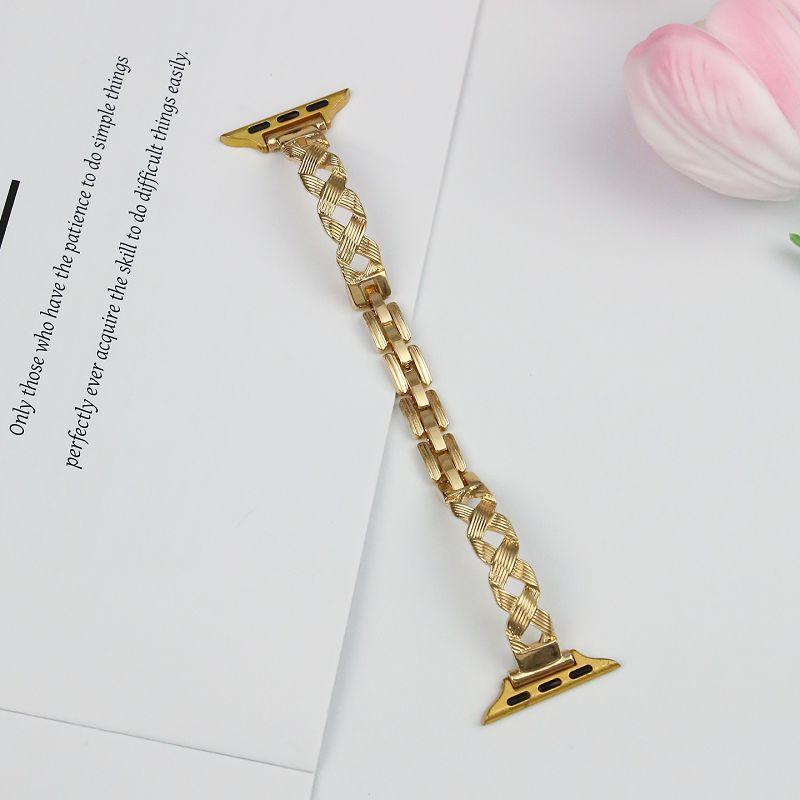 

Metal Band for Apple Watch Bands 41/40/38/42/44/45/46/49mm Dressy Fancy Stainless Steel Bracelet Strap for iWatch S10 9 8 7 6 5 38 40 41 42(S10)mm золотой