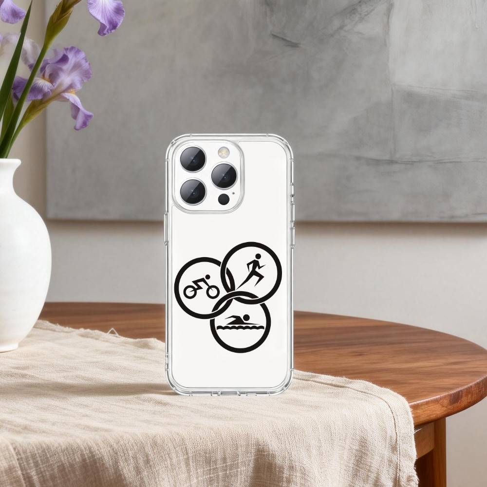 T-Triathlon Swim Bike Run T-Tri Life Phone Case For iPhone17p 16 15 14 13 12 11 Mini Pro Max Plus Transparent Cover