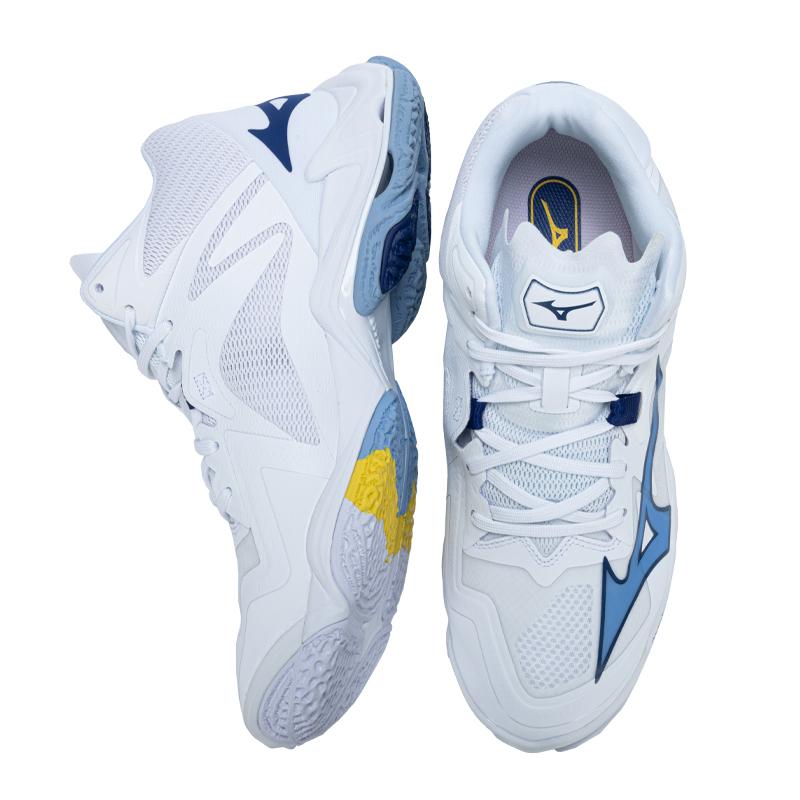 Mizuno Wave Lightning Z8 Mid 'White Bellwether Blue' Mizuno V1GA240597