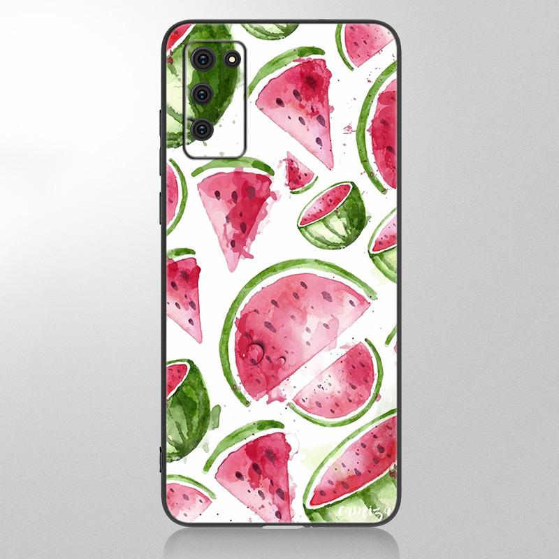 Summer green leaves fruit lemon Case For Samsung Galaxy A12 A02S A22 A32 A52 A72 A71 A51 A41 A31 A21 A11 A50 A70 A10S A20S Cover