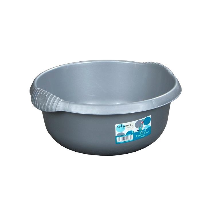 Casa Round Washing Up Bowl Silver 28cm