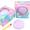 Mermaid Shell Gemstone Digging Kit Archaeological Excavation Handmade Toys Children Excavation Treasure Fossils Kit For Kid Gift