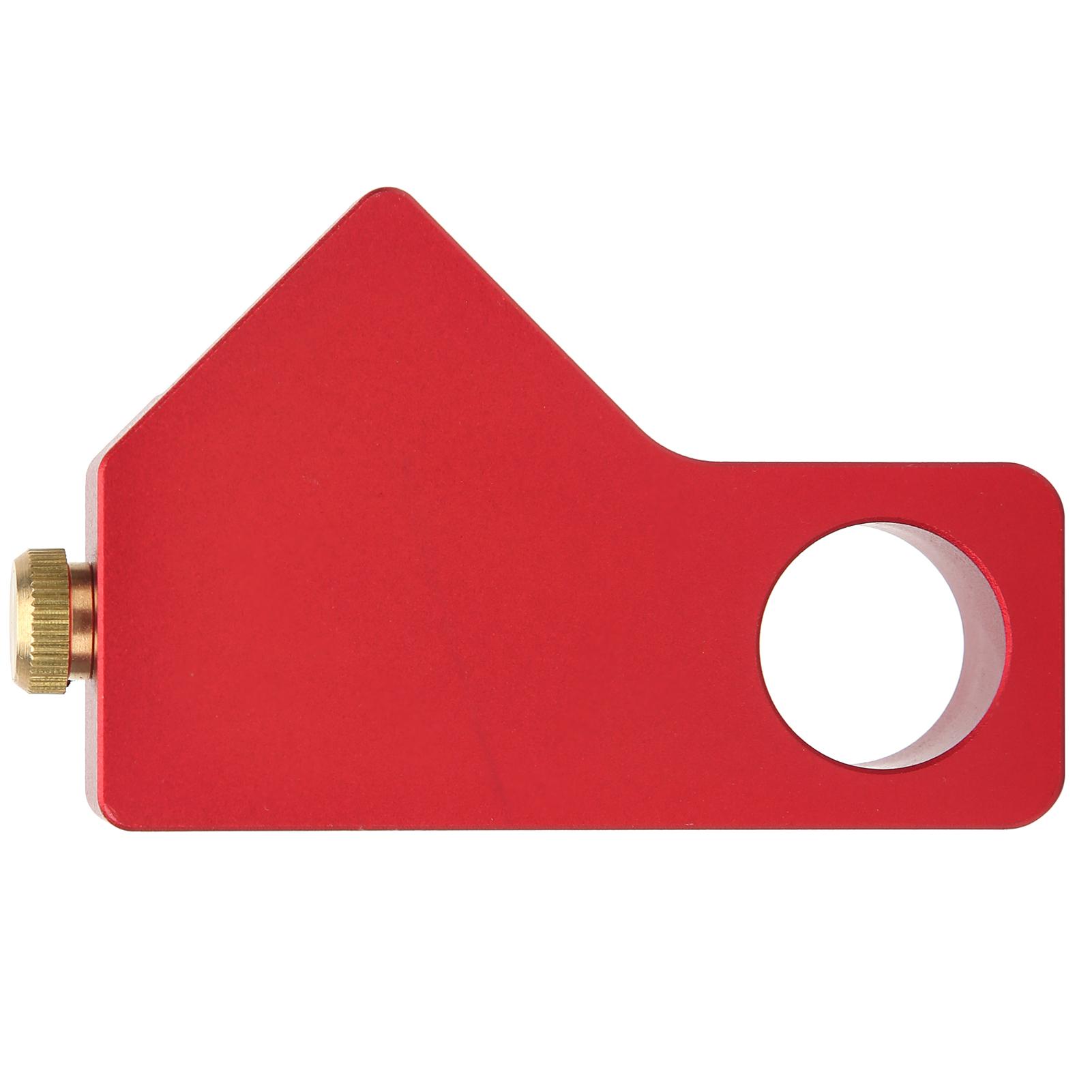 

Woodworking Ruler Positioning Adjuster Scribing Locator GeneralPurpose Limiter Fixing Block(Red )