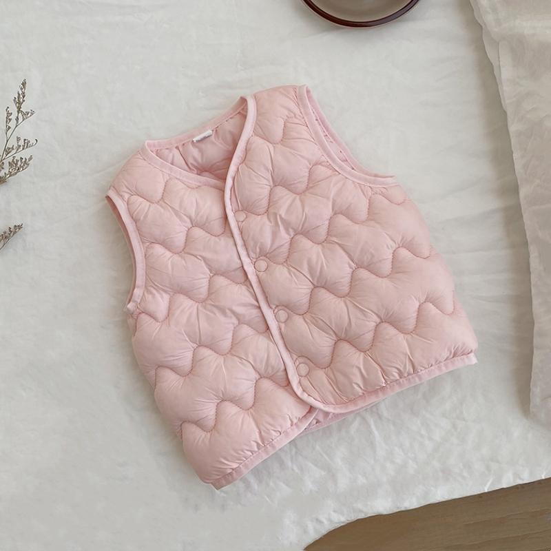 Kids Warm Vest Winter Girls Boys Thicken Waistcoat Outerwear Children Teens Cotton Solid Color Jackets Vest