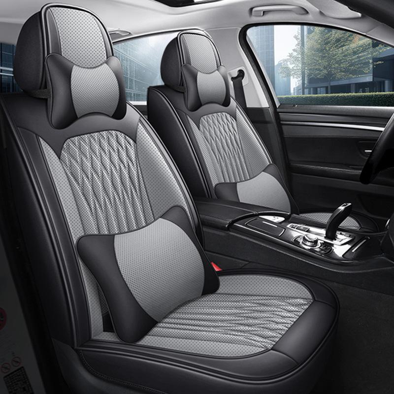 New Luxury Universal Car Seat Cover Full Set PU Leather 1 Seat Front Seat Cushion
