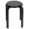 Bar Stool Anti Slip Bent Wood Stacking Chair Stackable Stool for Kitchen Office Party(Black )