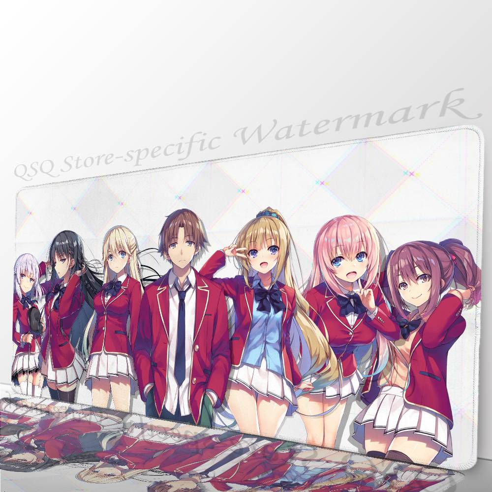 Classroom Of The E-Elite Anime Mousepad Mouse Mat Desk Mat With Pad Gaming Accessories Prime Gaming XXL Keyboard Pad Padding M