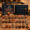 Regalo Ricordo Festivo Unico Calendario dell'Avvento 24 Giorni di Magia Mucca Scozzese Mini Collezioni di Ornamenti Stile Retrò Figure Fattoria Vacanze