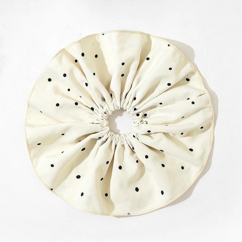 25cm Oversized Polka Dot Hair Tie Women Korean Style Mesh Scrunchie Bow Headband Accessory Ponytail Sweet Minimalist