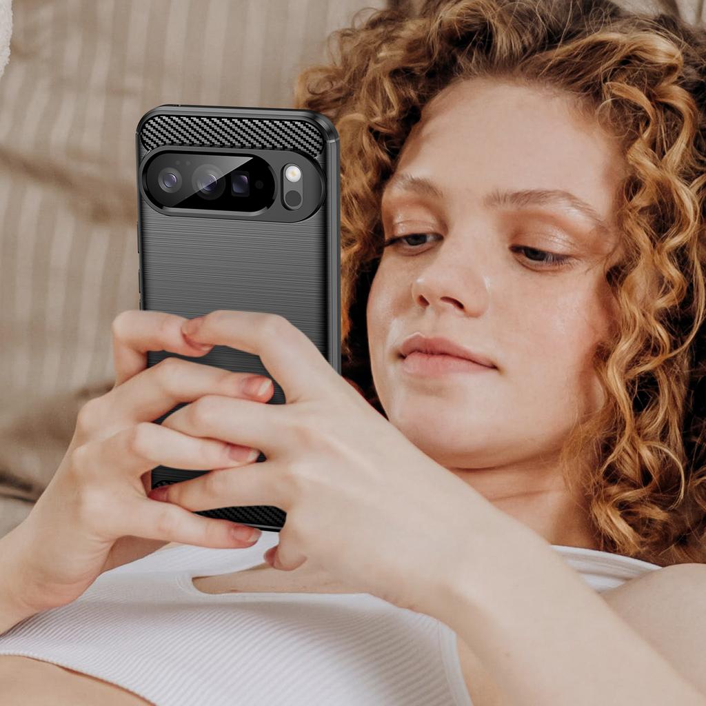 For Google Pixel 10 Pro XL Case with Tempered Glass WANLONFENG LS Series Brushed Texture TPU Phone Cover