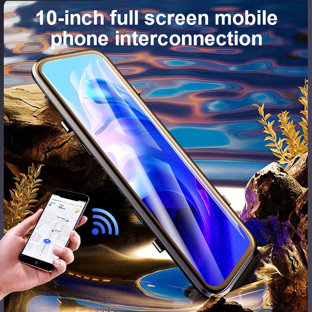 10 inch Mirror Camera for Car Touch Screen Video Recorder Rearview mirror Dash Cam Front and Rear Camera Mirror DVR Black Box