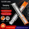 304 Soft-Closing Three-Section Drawer Slides with Thickened Keyboard Ball Bearings