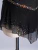 Girls Gymnastics Figure Skating Dress: Sleeveless Cross Front Mesh Patchwork Sparkling Rhinestone Color Block with Built-in Briefs