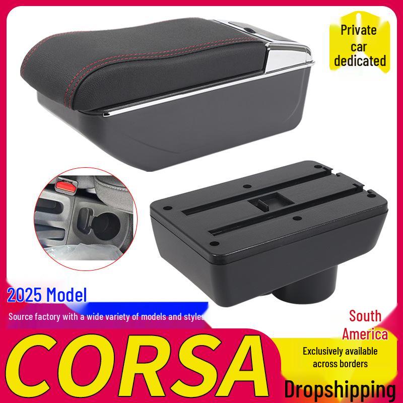 Opel Corsa Armrest Box - Car Center Console Storage for 25 Models In South America