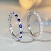 2022 High Carbon Diamond S925 Sterling Silver Zircon Ring for Women - Stylish Inter-Diamond Design