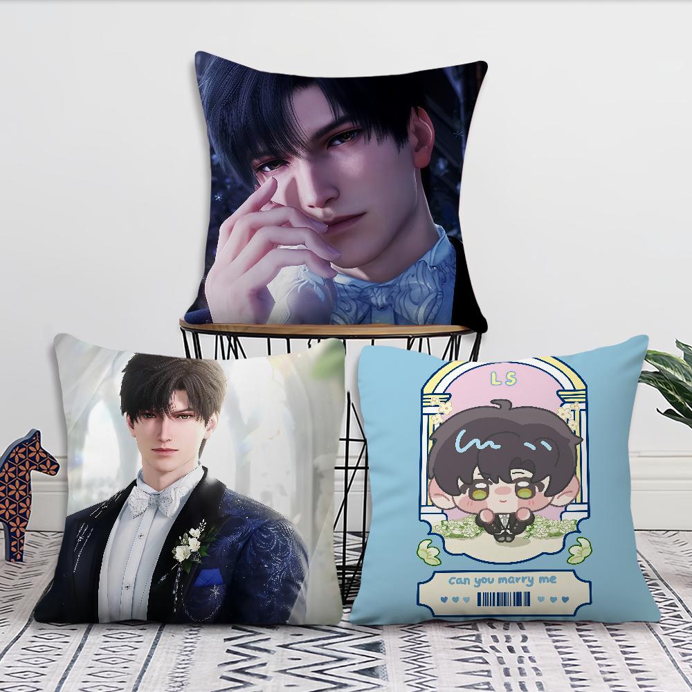 Zayne love and deepspace Wedding Card chibi cushion cover soft Pillow Case for Sofa Living Room Home Decor Protective Covers