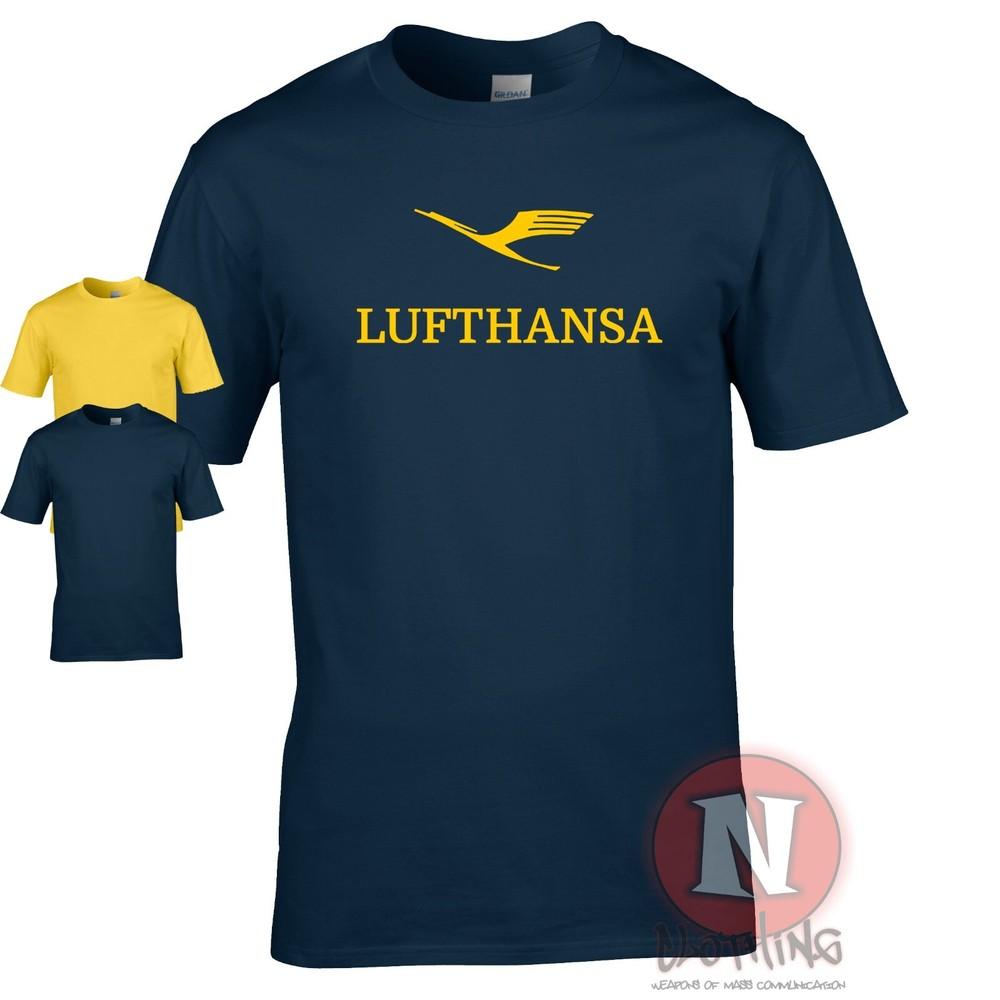 

Lufthansa Aerolínea Camiseta Clásico Aerolíneas Logo 50 s 60 s Aeropuerto Avión 4XL