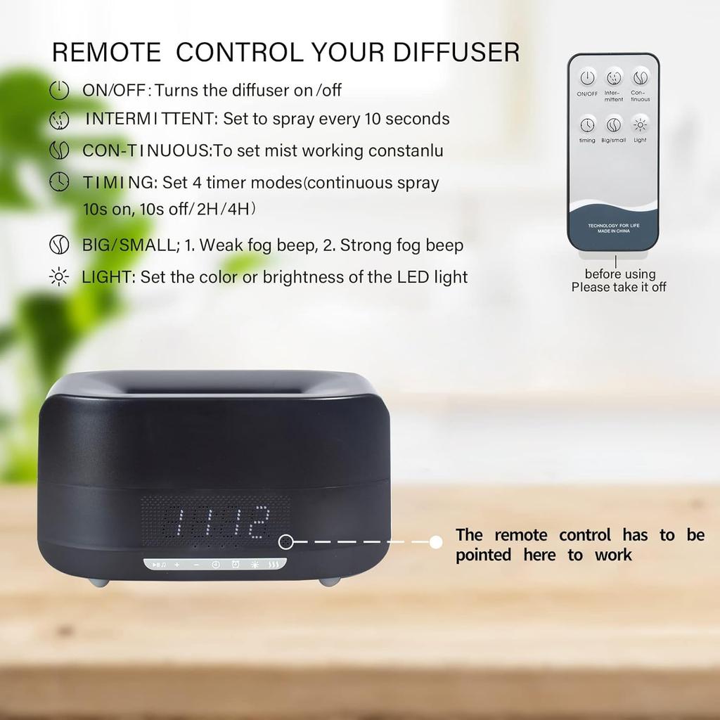 400ML Large Fire Essential Oil Diffuser Humidifier with Bluetooth, Flame Diffuser for Essential Oils Aroma Diffusers for Essential Oils Large Room,