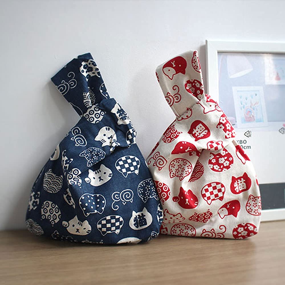 Set of 2 Japanese Pattern Yukata Mini Japanese Style Accessory Drawstring Small Small Handheld Japanese Style Coin and Perfect for Fireworks Japanese